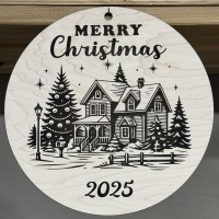Vintage Christmas Round Signs