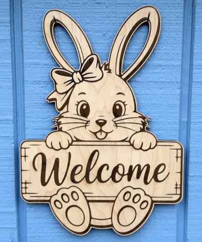 Easter Bunny Welcome Sign