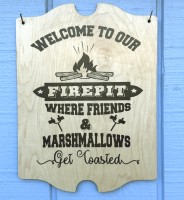 FirePit Welcome Sign