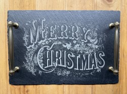 Christmas Slate Serving Tray