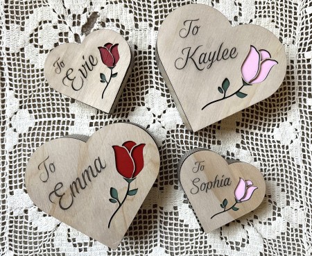 Personalized Heart Shaped Boxes Options