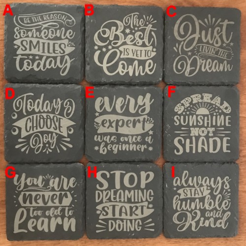 Motivational Slate Coasters
